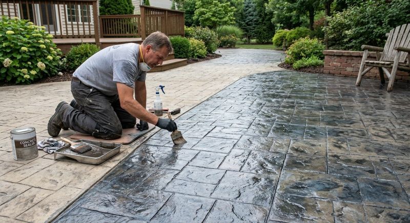 Stamped Concrete Installation
