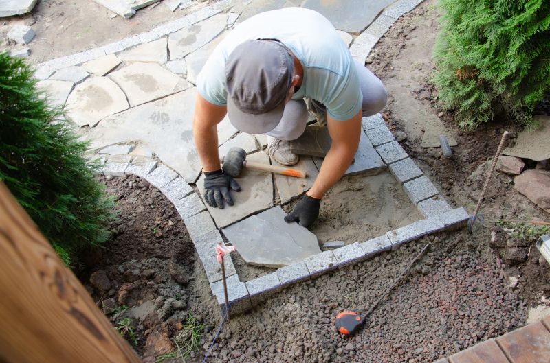 Local Stamped Patio Construction pros at work